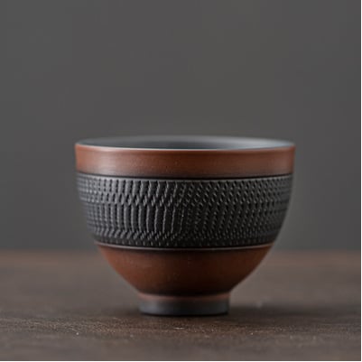 Ceșuță de ceai din ceramică mov, lucrată manual – ceașcă mare de maestru, set Kung Fu pentru ceai