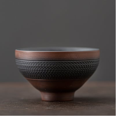 Ceșuță de ceai din ceramică mov, lucrată manual – ceașcă mare de maestru, set Kung Fu pentru ceai