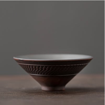 Ceșuță de ceai din ceramică mov, lucrată manual – ceașcă mare de maestru, set Kung Fu pentru ceai
