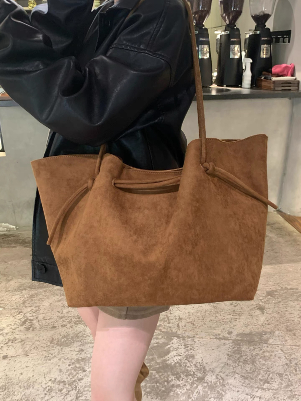 Ženska velur torba velikog kapaciteta, retro stil, tote torba za svakodnevnu uporabu