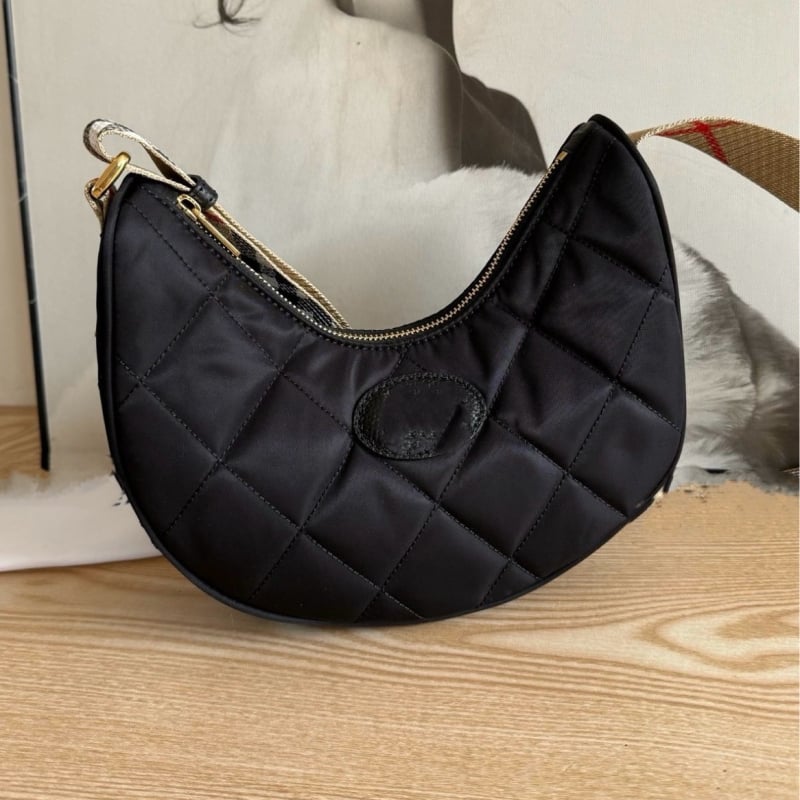 Ženska torba u japanskom stilu, oblik polumjeseca od najlona – ručna, torba za ramena i crossbody, moderna i svestrana.