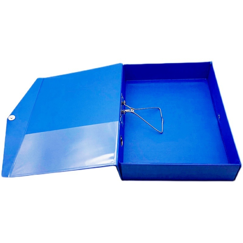 Cutie pentru fișiere din PVC, capacitate mare, cu clemă metalică, format A4, cutie de depozitare