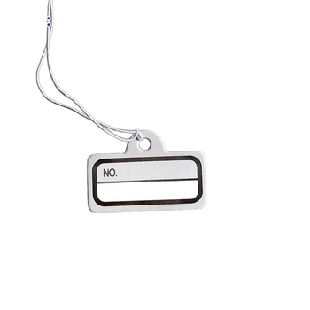 Etichetă de preț goală pentru bijuterii cu șnur elastic, etichetă mică de agățat pentru accesorii de păr negre, etichetă de preț scrisă de mână în limba coreeană.