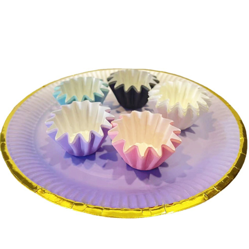 Farfurii de unică folosință, circulare, din pulpă de hârtie, groase, pentru fructe și prăjituri, diametre de 18 cm și 23 cm