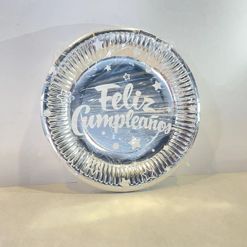 Farfurii de unică folosință, circulare, din pulpă de hârtie, groase, pentru fructe și prăjituri, diametre de 18 cm și 23 cm