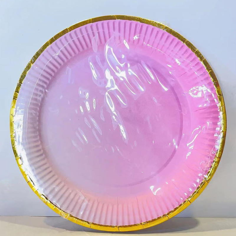 Farfurii de unică folosință, circulare, din pulpă de hârtie, groase, pentru fructe și prăjituri, diametre de 18 cm și 23 cm