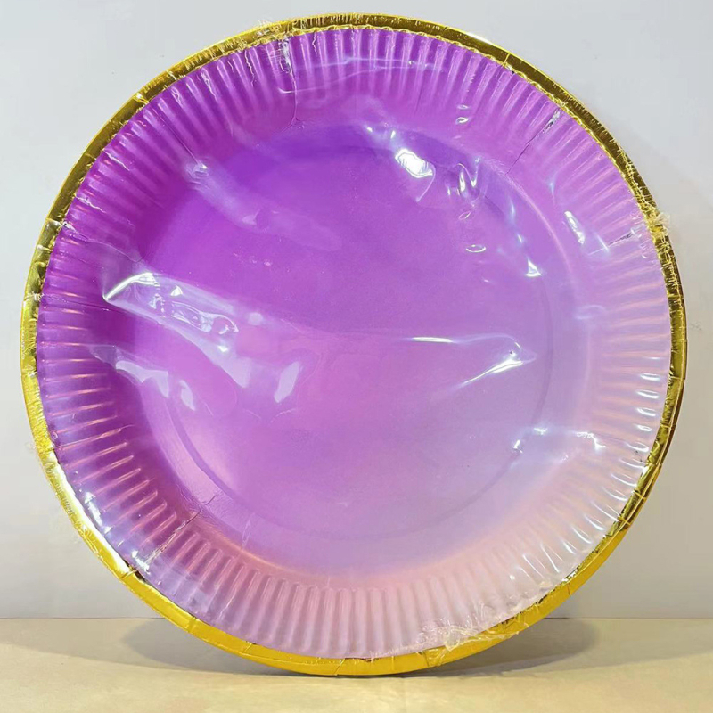 Farfurii de unică folosință, circulare, din pulpă de hârtie, groase, pentru fructe și prăjituri, diametre de 18 cm și 23 cm