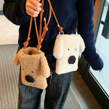 Ženska crossbody torba s plišanim štenetom, mini veličina, za mobitel, svakodnevna upotreba