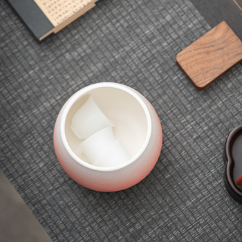 Recipient ceramic de înaltă calitate pentru resturi de ceai și apă, vas mare de birou pentru ceai, set Kung Fu ceai cu ceașcă de spălare a ceaiului.
