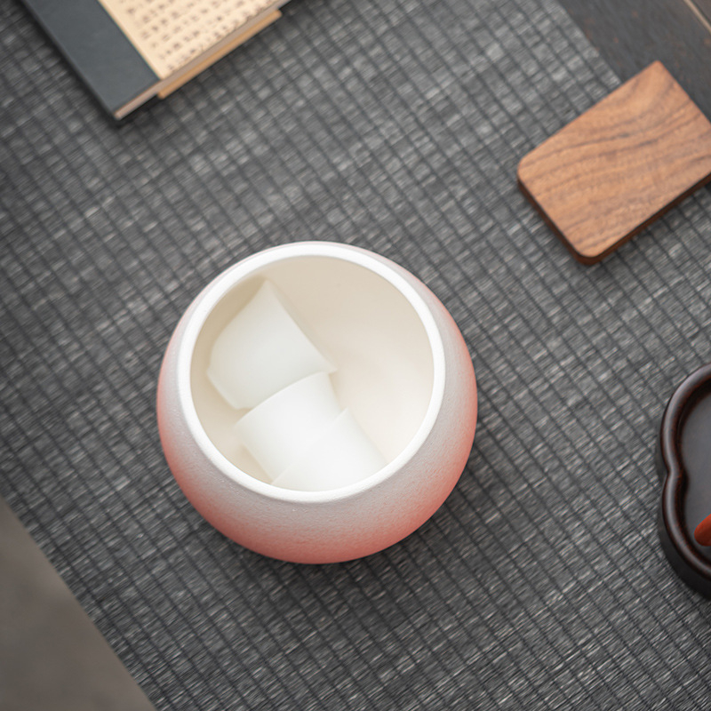 Recipient ceramic de înaltă calitate pentru resturi de ceai și apă, vas mare de birou pentru ceai, set Kung Fu ceai cu ceașcă de spălare a ceaiului.