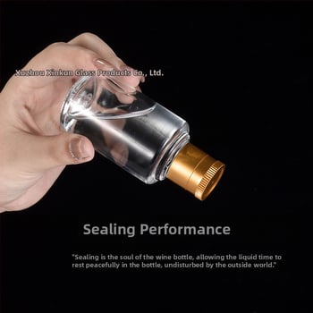 Priehľadná malá fľaša na lieh, 50 ml–100 ml, sklenená, prázdna, kalabášová fľaša, guľatého tvaru