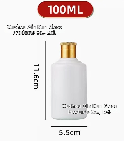 Priehľadná malá fľaša na lieh, 50 ml–100 ml, sklenená, prázdna, kalabášová fľaša, guľatého tvaru