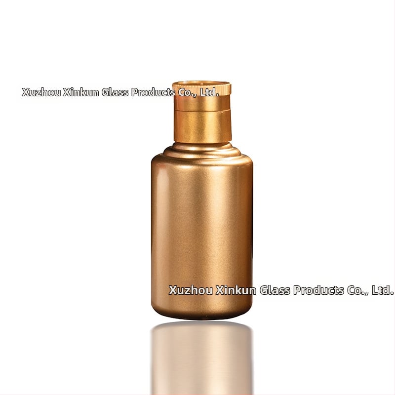 Priehľadná malá fľaša na lieh, 50 ml–100 ml, sklenená, prázdna, kalabášová fľaša, guľatého tvaru