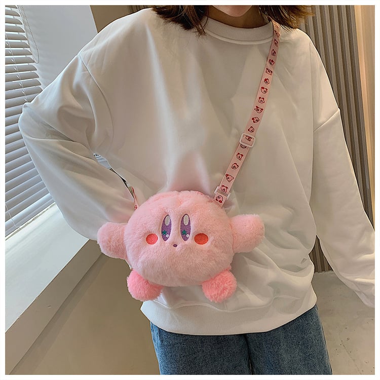 Γλυκιά λούτρινη κούκλα Kirby – μικρή τσάντα ώμου με σχέδιο αστεριού