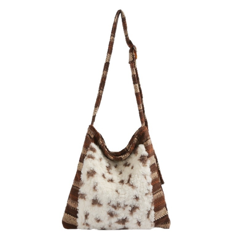 Ženska crossbody torba s nišnim retro dizajnom, pletena i svestrana, lagana za svakodnevnu upotrebu i aktivnosti na otvorenom