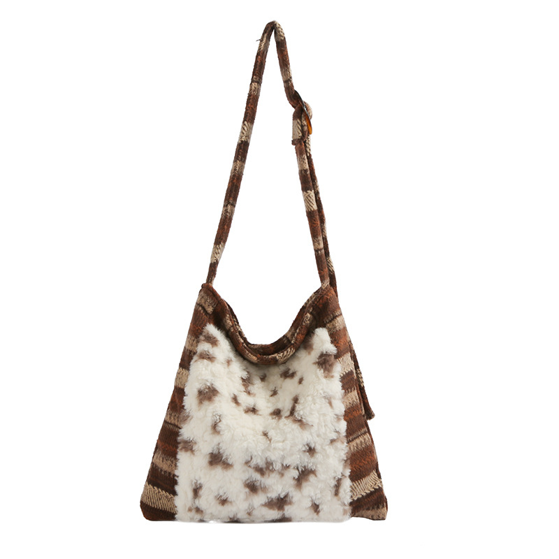 Ženska crossbody torba s nišnim retro dizajnom, pletena i svestrana, lagana za svakodnevnu upotrebu i aktivnosti na otvorenom