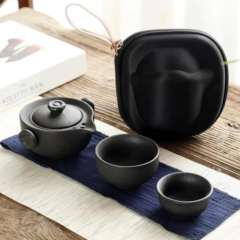 Geyao set ceramic pentru ceai de călătorie: 1 ceainic și 2 cești