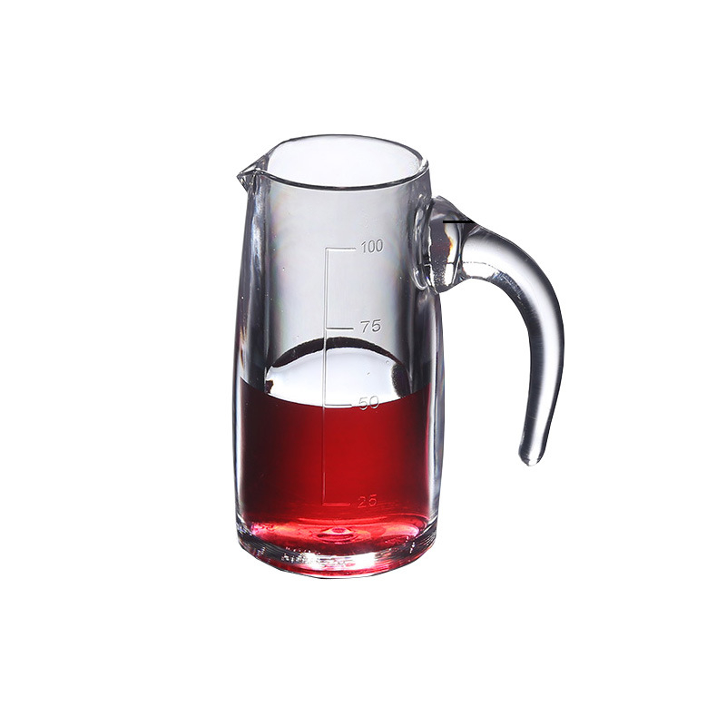 Decantor din plastic cu corp acrilic, turnător rezistent la cădere, cu scară de măsurare pentru vin și băuturi spirtoase