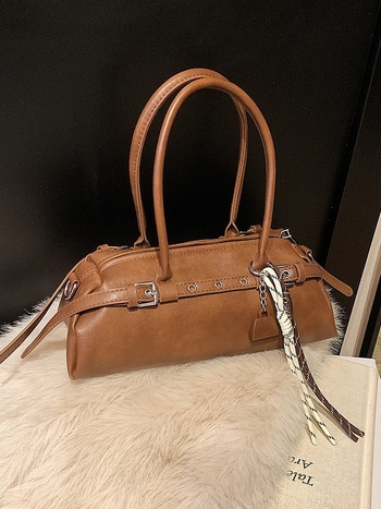 Retro PU ženska torba, gradski stil 2025, torba ispod pazuha/na ramena, oblik jastuka, velika veličina