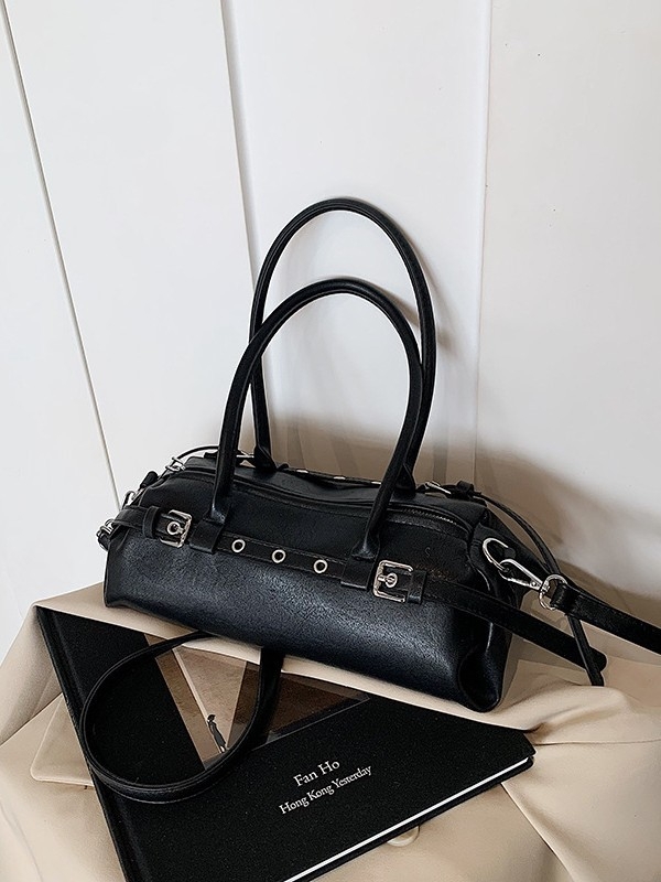 Retro PU ženska torba, gradski stil 2025, torba ispod pazuha/na ramena, oblik jastuka, velika veličina