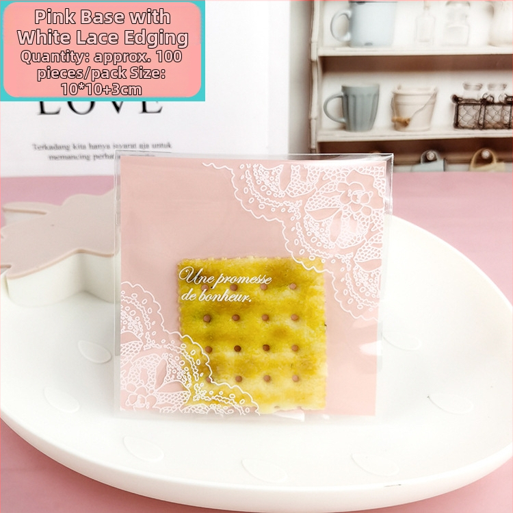 Plastové vrecká na pečené výrobky: cookies, mooncake a pečivo, rozmery 10x10+3, 100 ks