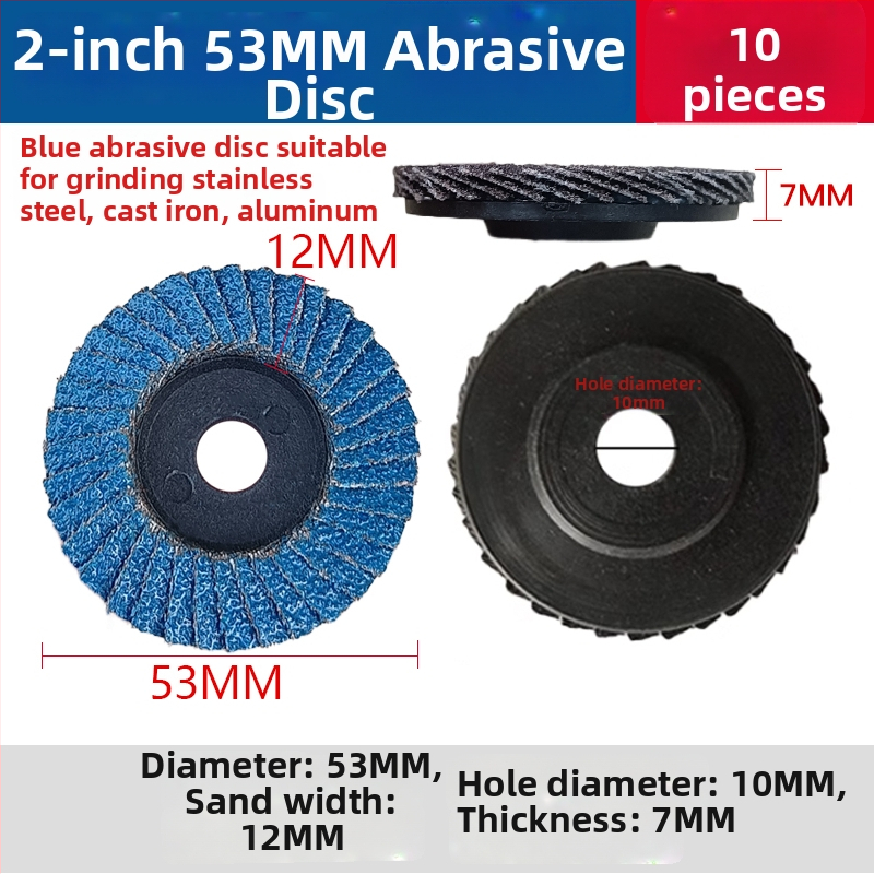 2-palcové pneumatické uhlové brúsenie disky – flap kotúč, leštiaci kotúč, odstraňovanie triesok a hrdze, priemer 50 mm