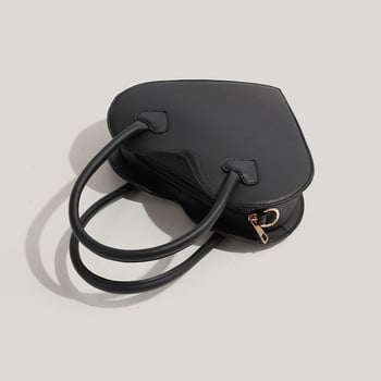Torba u obliku srca za djevojčice, crna, minimalistički dizajn, 2026, za nošenje na rame ili crossbody