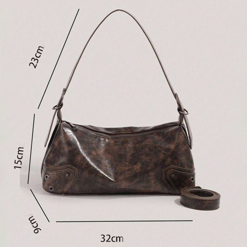 Torba ispod pazuha s velikim kapacitetom za žene, jesen-zima 2025, nišni retro stil, svestrana za rame i crossbody