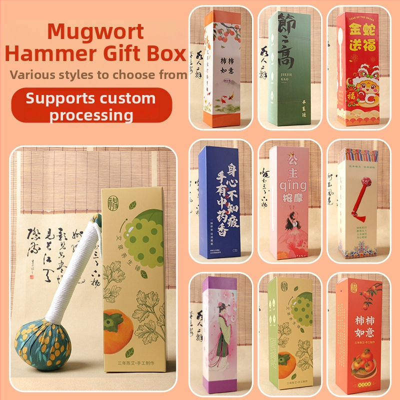 Prispôsobený DIY materiálový balíček Mugwort Hammer pre zdravie, tapping meridiánov, moxibustion, wellness masáž, farebné možnosti
