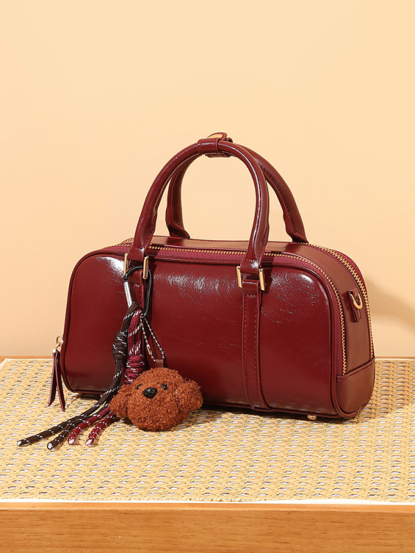 Crvena ženska kvadratna torba za rame sa zatvaračem, jesen-zima 2025, korejski stil, crossbody torba