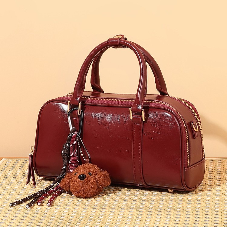 Crvena ženska kvadratna torba za rame sa zatvaračem, jesen-zima 2025, korejski stil, crossbody torba