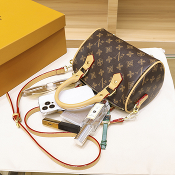 Ženska torbica s geometrijskim uzorkom, mala cilindrična crossbody torba u stilu Boston