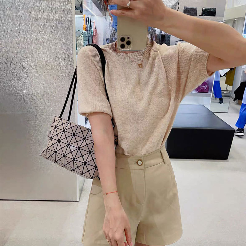 Akril torba s geometrijskim rombom i vezom, mala kvadratna crossbody torba, srednja veličina, gradski minimalistički stil