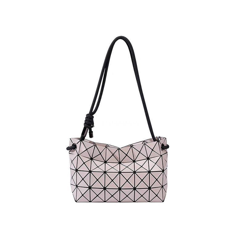 Akril torba s geometrijskim rombom i vezom, mala kvadratna crossbody torba, srednja veličina, gradski minimalistički stil