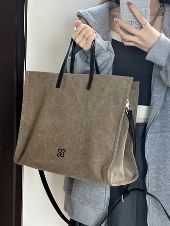 Daiyi ženska platnena torba s dugim remenom, crossbody, velik kapacitet, dnevna torba 2025