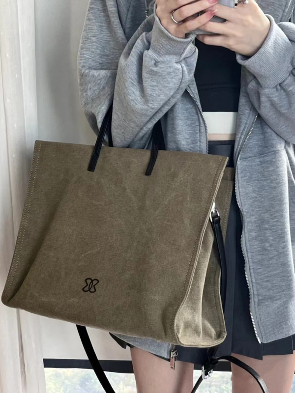 Daiyi ženska platnena torba s dugim remenom, crossbody, velik kapacitet, dnevna torba 2025