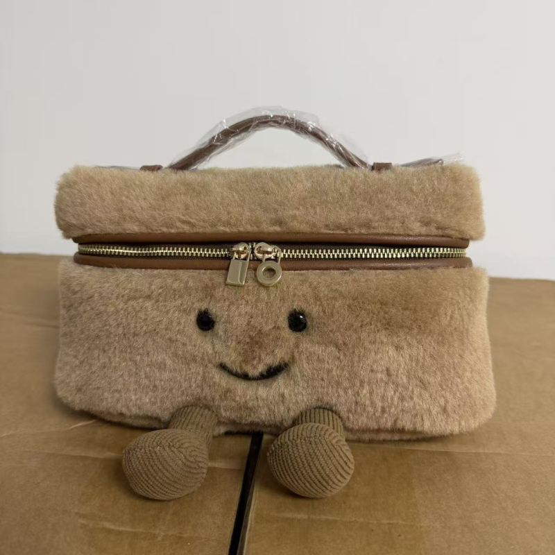 Novi nišni dizajn, proljeće 2026: pliš torbica za šminku s osmijehom, trendy crossbody torba