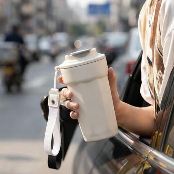 Ceașcă izolată din oțel inoxidabil 316, cu formă octogonală și mâner de șnur, pentru casă și birou