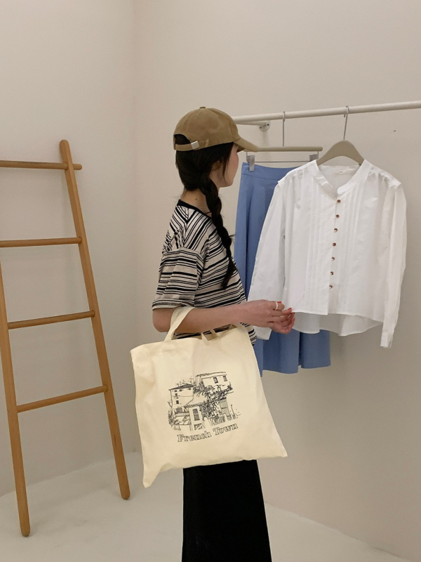 Ženska crossbody torba u korejskom stilu, platnena torba s ručno oslikanim umjetničkim dizajnom, za svakodnevnu upotrebu