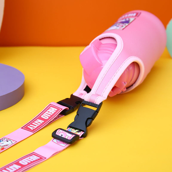 Husă izolatoare pentru cană în design desen animat, curea crossbody și mâner, izolație