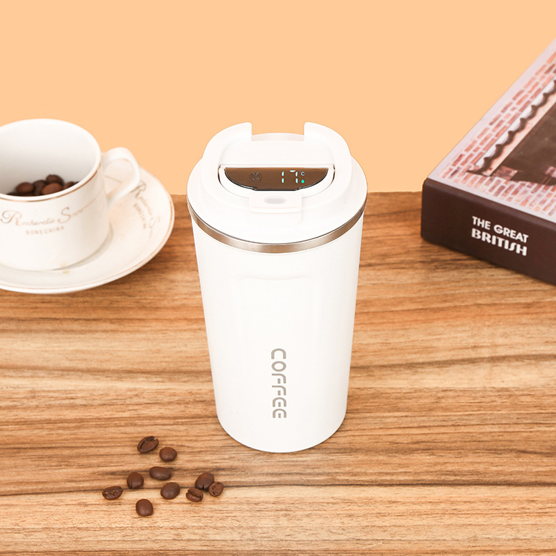 Cană de cafea din oțel inoxidabil 304, izolație în vid, portabilă, imprimare logo