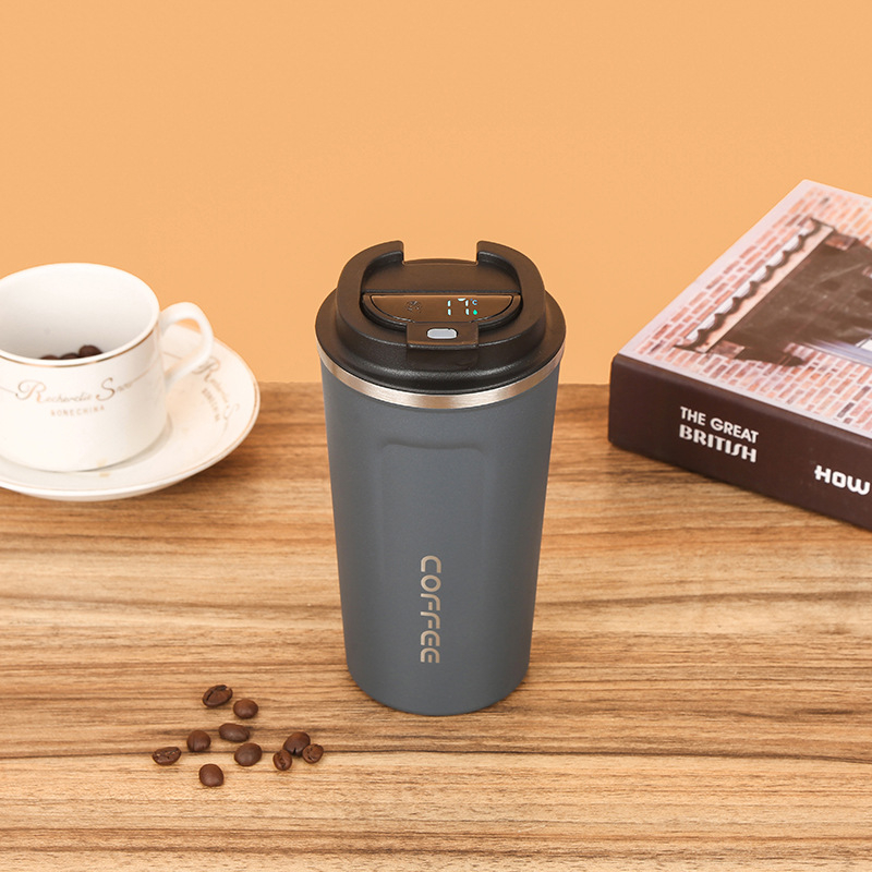 Cană de cafea din oțel inoxidabil 304, izolație în vid, portabilă, imprimare logo