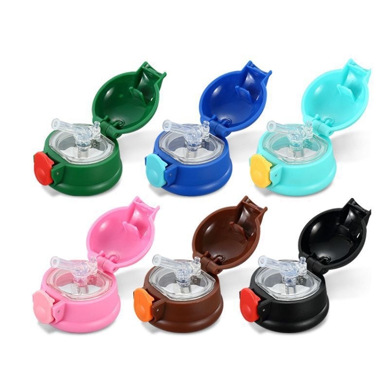 Capac termos universal cu dop din silicon anti scurgeri – accesorii pentru capac și pai