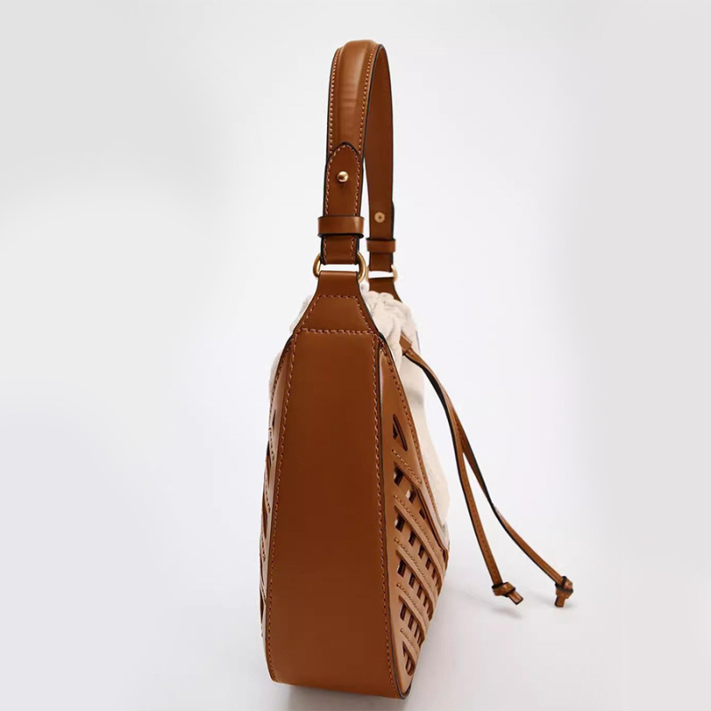 Ženska torbica za proljeće i ljeto, retro romboidni izrez, tkana platnena crossbody torba, velik kapacitet