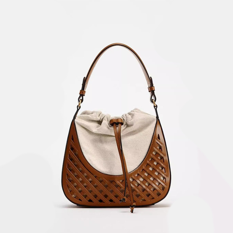 Ženska torbica za proljeće i ljeto, retro romboidni izrez, tkana platnena crossbody torba, velik kapacitet