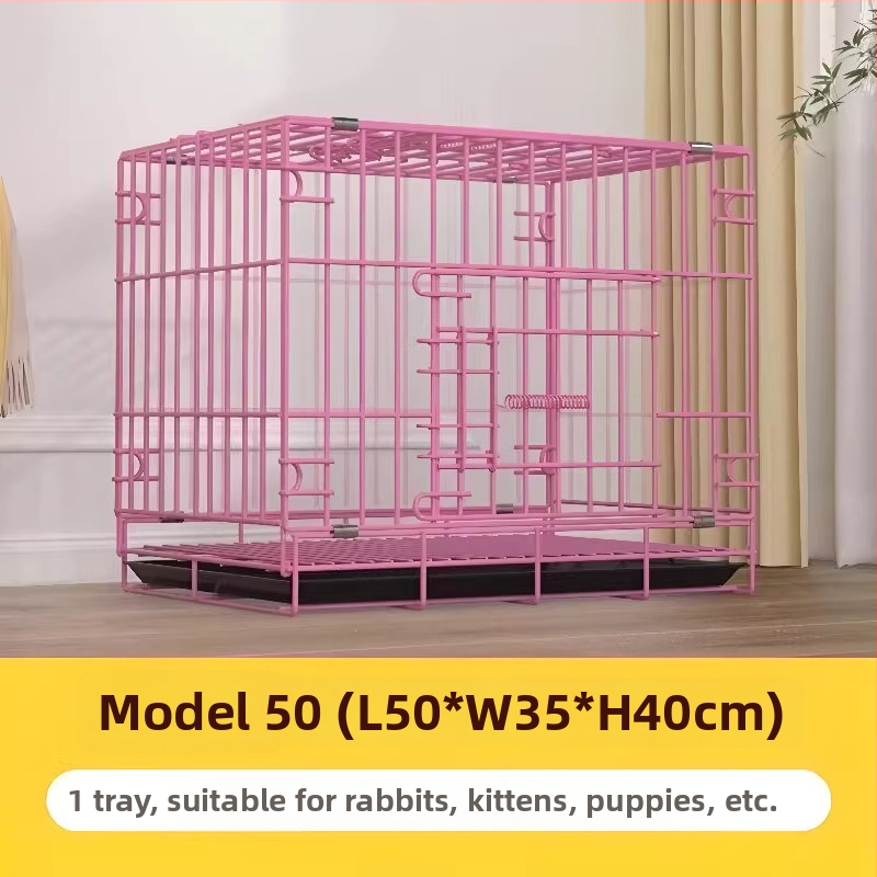 Sklopná vnútorná klietka pre psov s toaletnou misou, vhodná pre stredne veľké a malé psy (Teddy/Bichon)