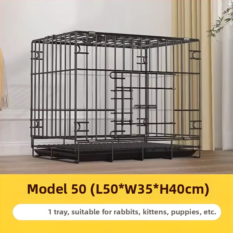 Sklopná vnútorná klietka pre psov s toaletnou misou, vhodná pre stredne veľké a malé psy (Teddy/Bichon)