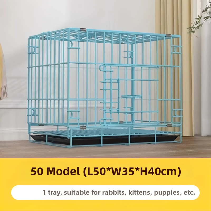 Sklopná vnútorná klietka pre psov s toaletnou misou, vhodná pre stredne veľké a malé psy (Teddy/Bichon)