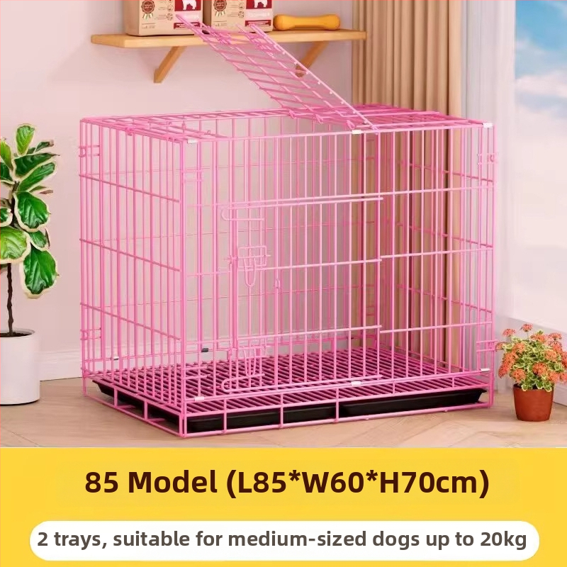 Sklopná vnútorná klietka pre psov s toaletnou misou, vhodná pre stredne veľké a malé psy (Teddy/Bichon)