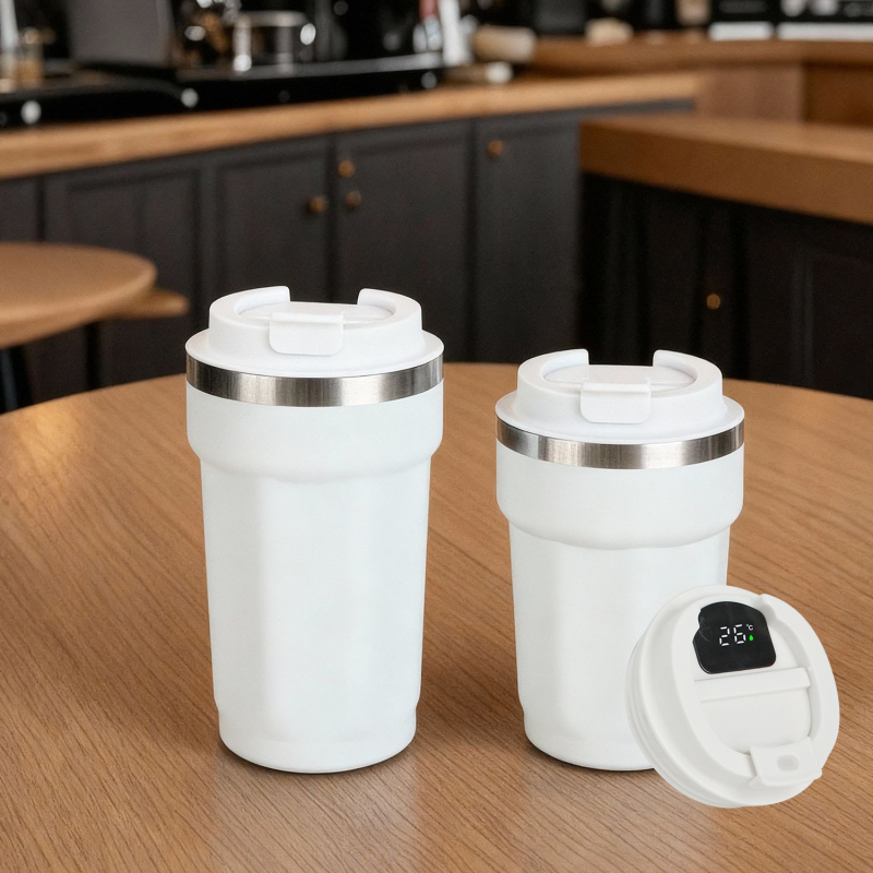 Cană termoizolantă din oțel inoxidabil 304, formă octagonală, capac răsucibil – cană portabilă pentru cafea